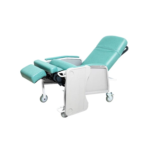 Sedia per prelievi mobile medica reclinabile per uso ospedaliero con ruote per stanza del paziente